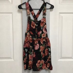 Overall floral dress